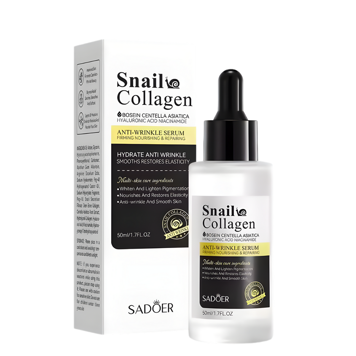 Сироватка для обличчя проти зморщок Sadoer Snail Collagen Anti-Wrinkle Serum 50 мл Сироватка для обличчя проти зморщок Sadoer Snail Collagen Anti-Wrinkle Serum 50 мл