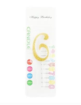 Свечи-цифры для торта 6 (R90007)