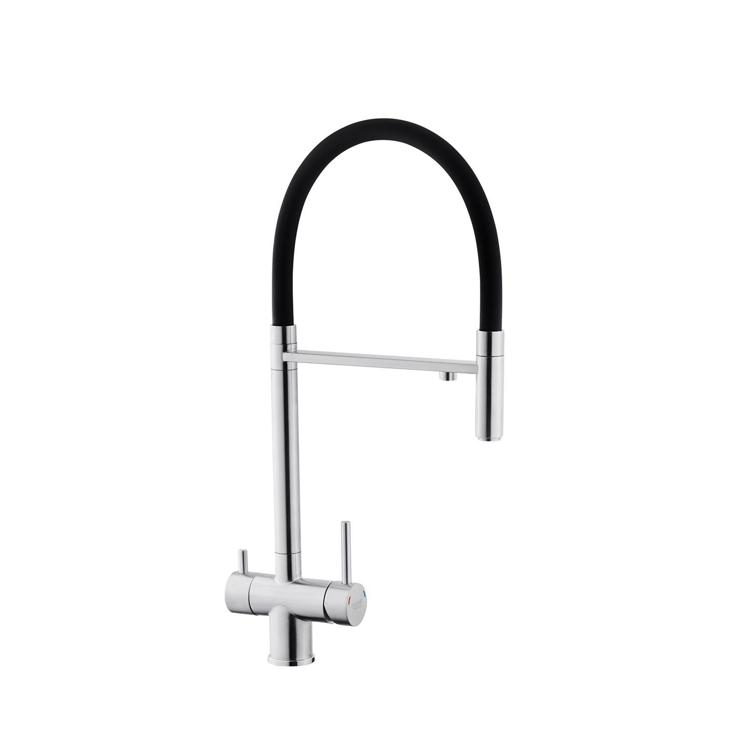 Смеситель для кухни Kroner KRP Edelstahl Klassisch ESG03815BLK с подключением к фильтру (CV027933)