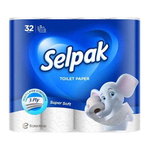 Туалетная бумага Selpak Super Soft трехслойная 116,8 м 32 шт. Белый (32761815)