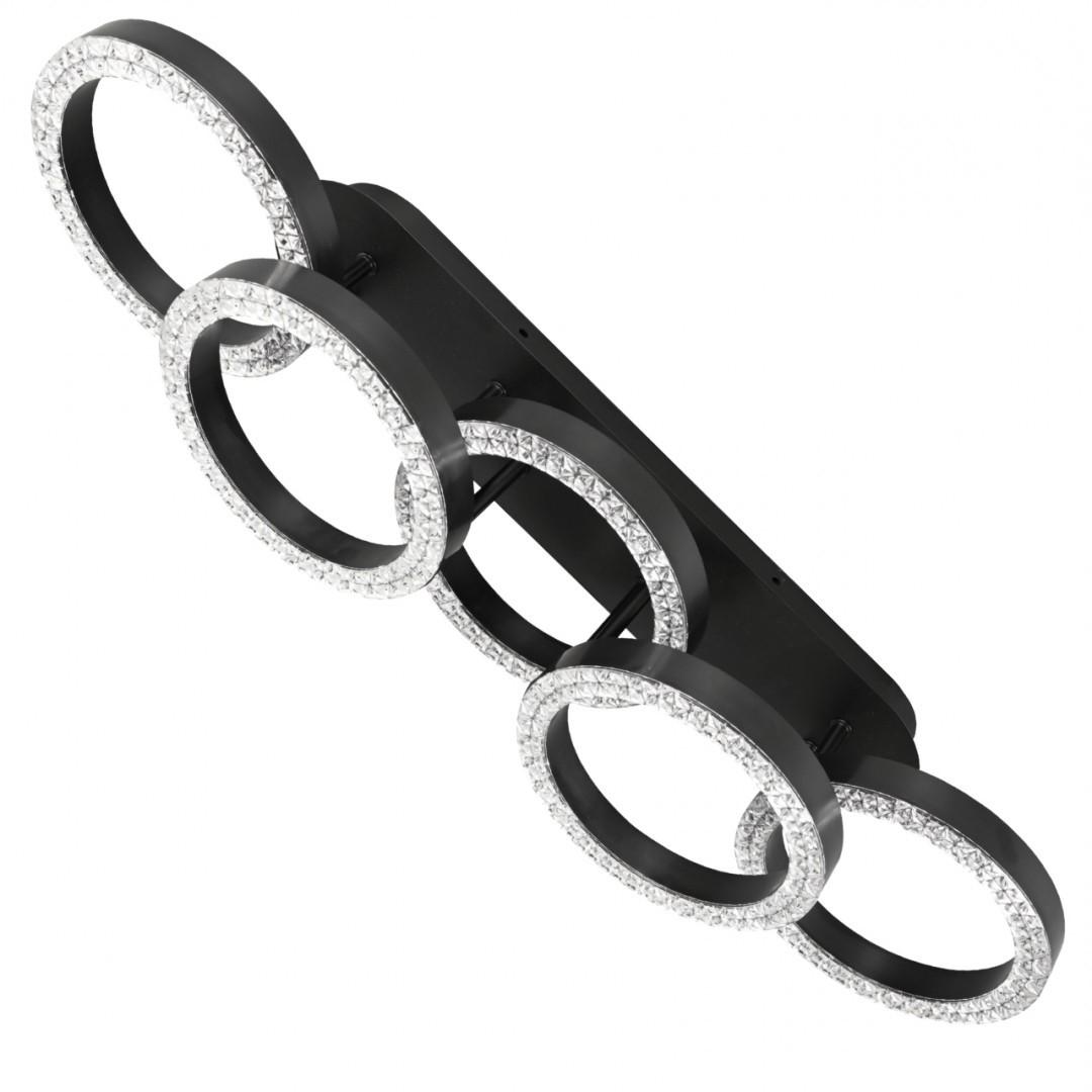 Люстра CT-R-75-BK LED 75Вт 3000-6000К 300-6000 Лм пульт Черный (V6919120233271)