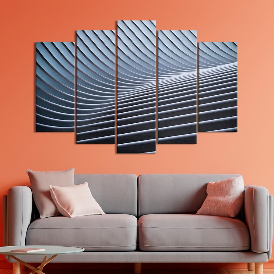 Картина абстракция Серый абстрактный металл 187x119 см (A908-5)