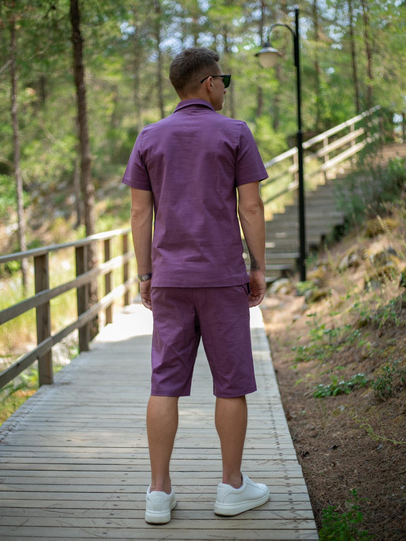 Костюм мужской Flax Intruder льняной S Фиолетовый (1624351714/3/1) - фото 9 Костюм мужской Flax Intruder льняной S Фиолетовый (1624351714/3/1) - фото 9