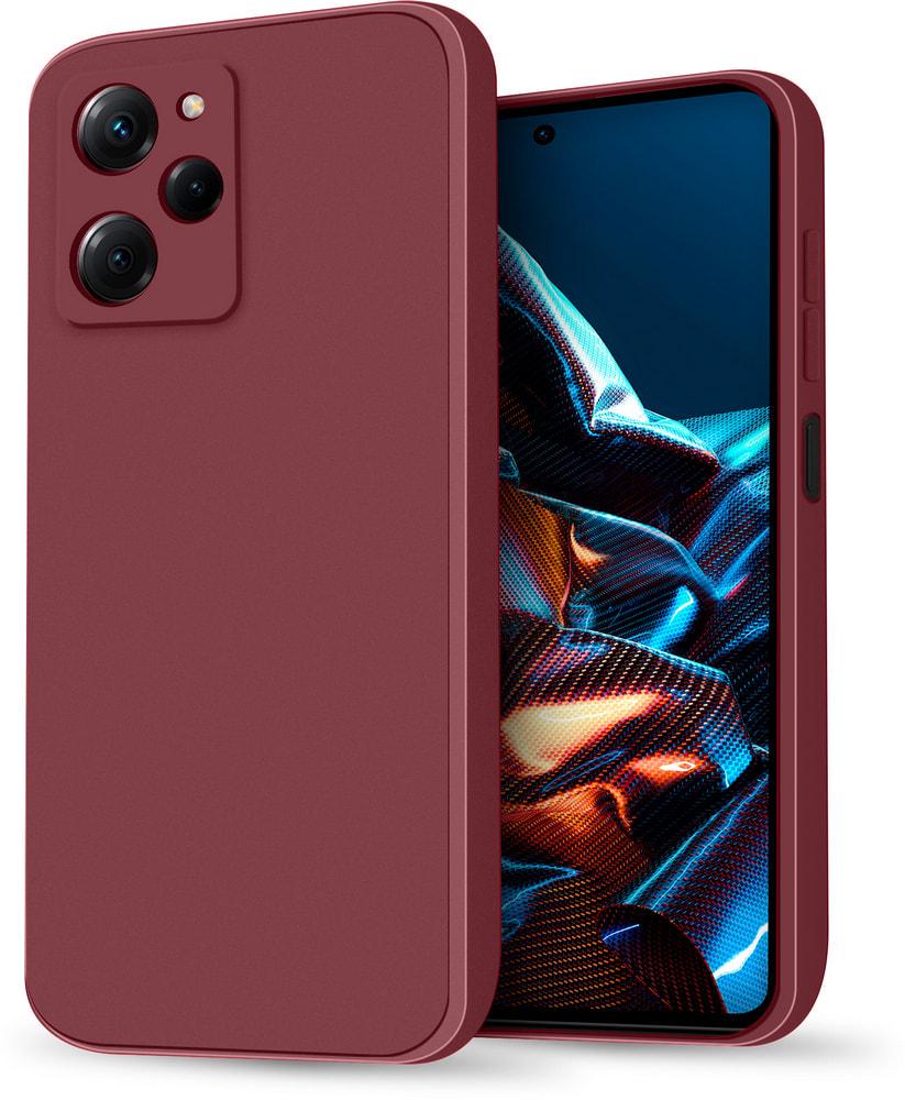 Силиконовый чехол HardCorner Xiaomi Poco X5 Pro 5G (с микрофиброй) Wine (34427-42)