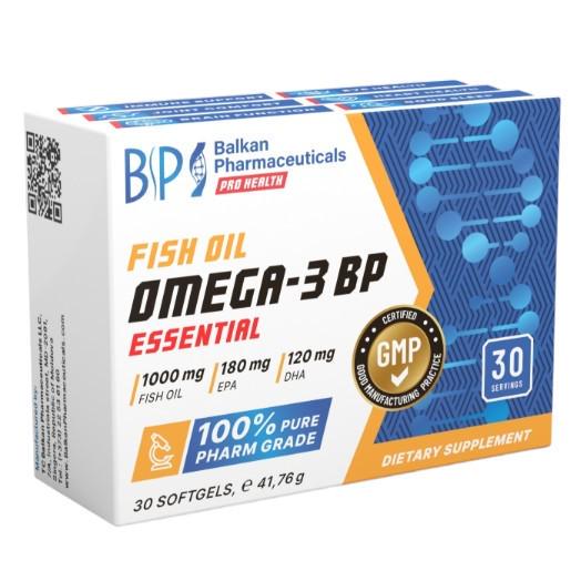 Жирные кислоты Balkan Pharm Omega 3 Essential fish oil 30 софтгель