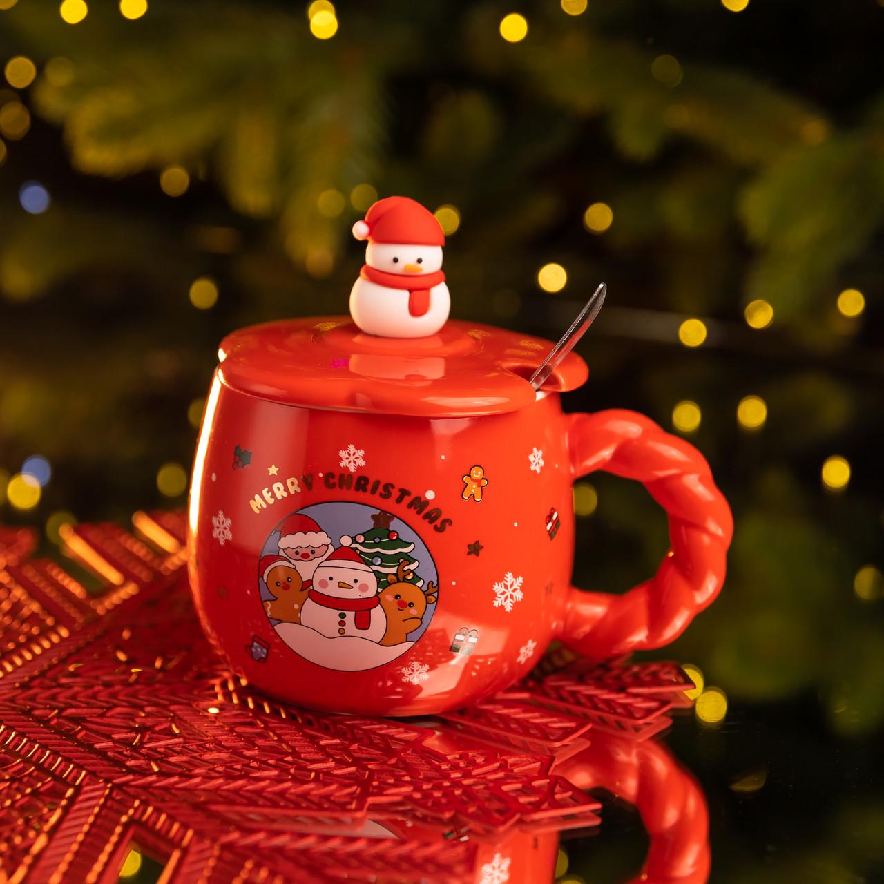 Чашка порцелянова Christmas Wonderland з кришкою 400 мл (FM-CS-20C) - фото 1 Чашка порцелянова Christmas Wonderland з кришкою 400 мл (FM-CS-20C) - фото 1