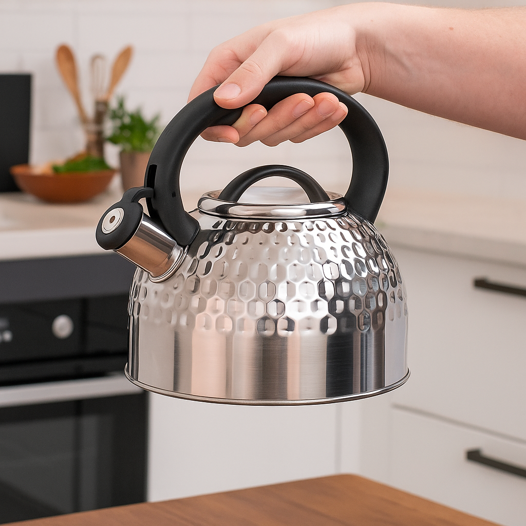 Чайник для плиты SteelArt с свистком капсульное дно нержавеющая сталь 2,5 л (03-MH-5177) - фото 2 Чайник для плиты SteelArt с свистком капсульное дно нержавеющая сталь 2,5 л (03-MH-5177) - фото 2