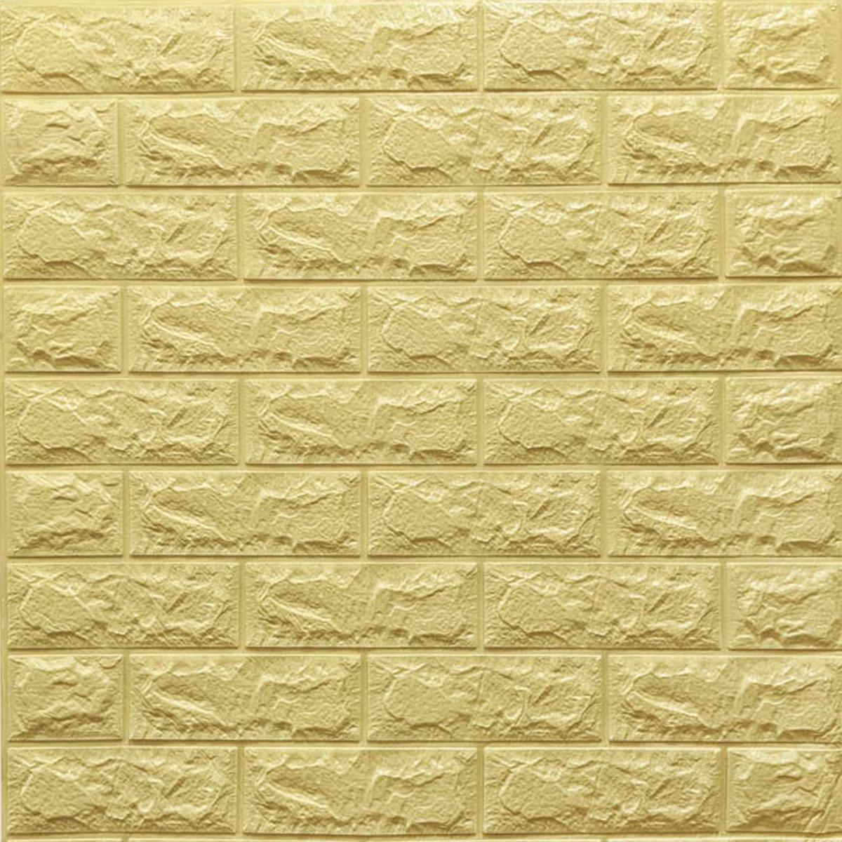 3D-панель Кирпич на самоклеющейся основе декоративная 700x770x7 мм Желто-песочный (SW-00000046)