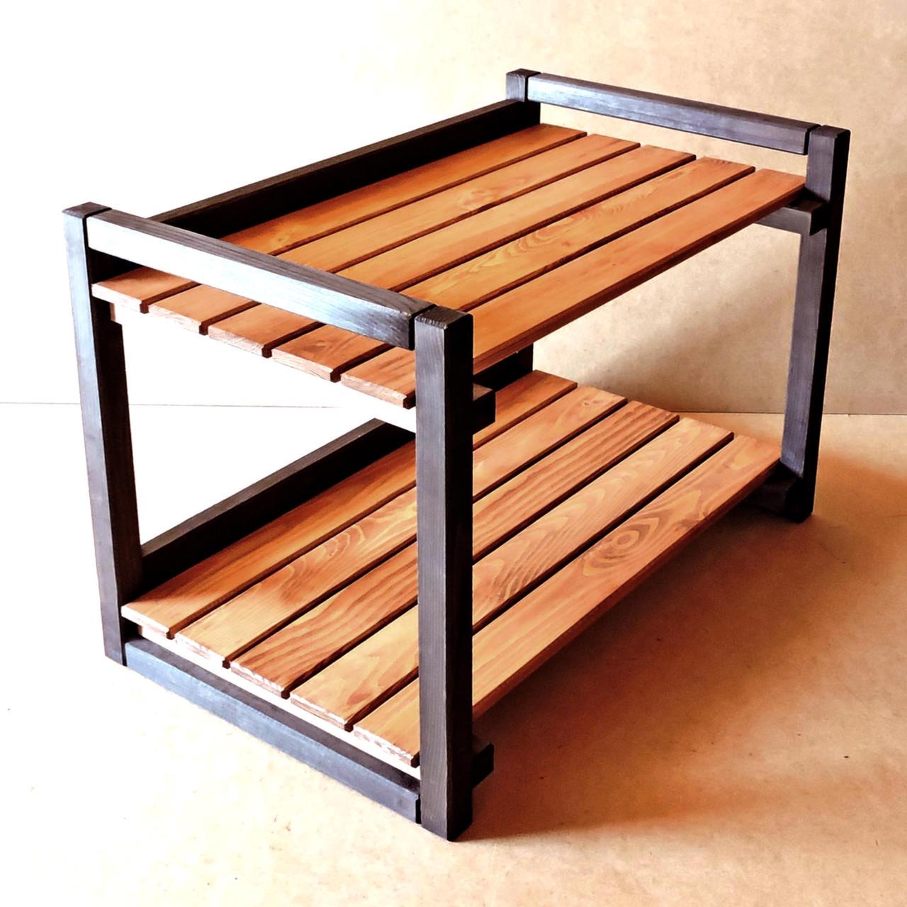 Стеллаж кухонный из дерева Фанбим 2 Венге/Шафран (СТА-21131206)