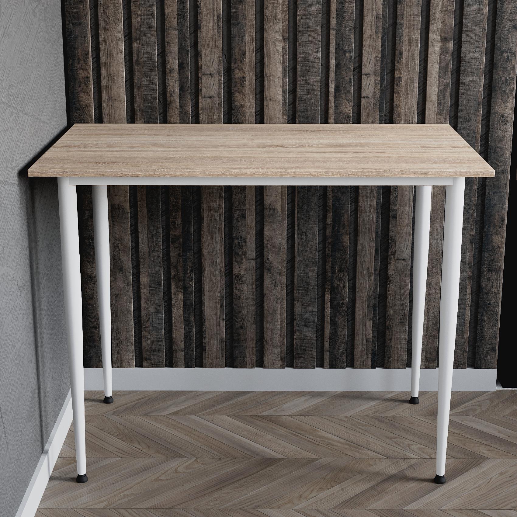 Стол универсальный Prime Ferrum-decor металл/ДСП 16 мм 750x1200x600 мм Белый/Дуб Сонома (FRD-107696)