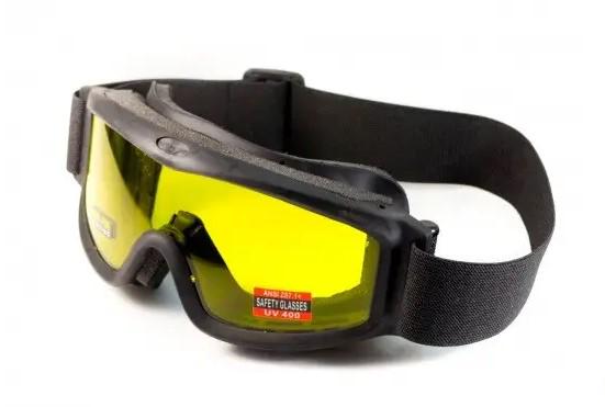 Окуляри захисні Global Vision Ballistech-3 amber Anti-Fog із ущільнювачем Жовтий