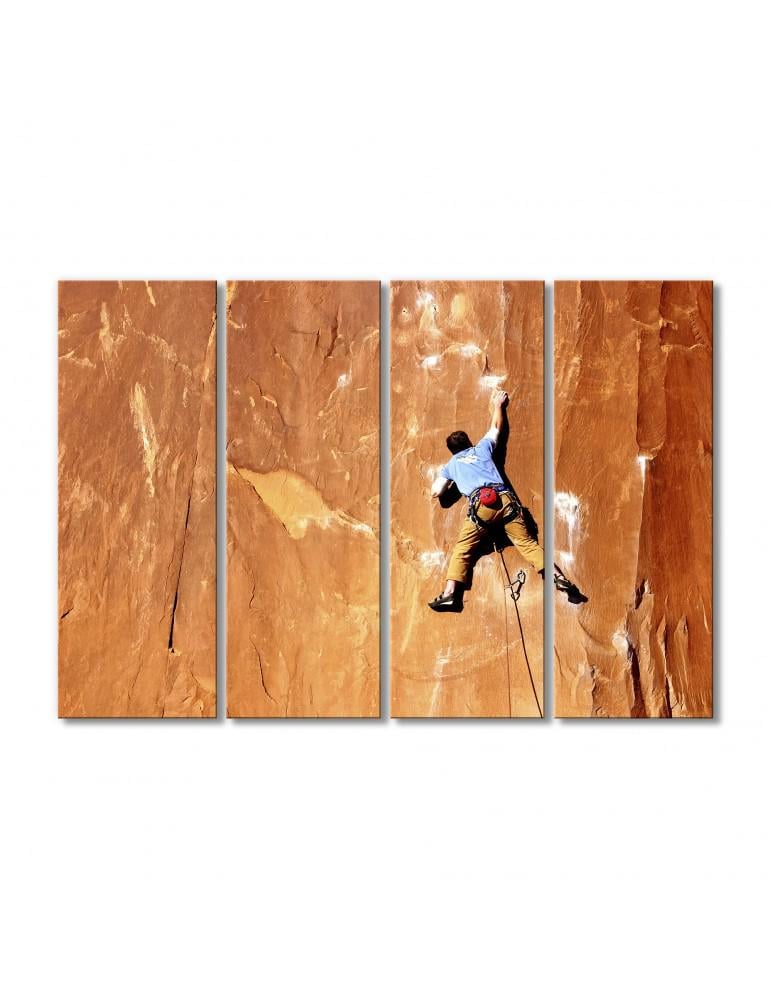 Картина модульная Покорение скалы 4 модуля 80x120 см