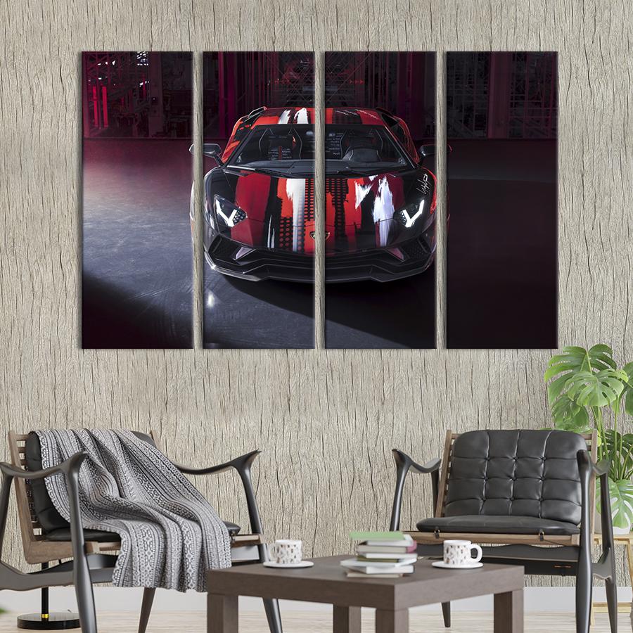 Картина на холсте Люксовый автомобиль Lamborghini Aventador S – Yamamoto 89x53 см (1268-41)