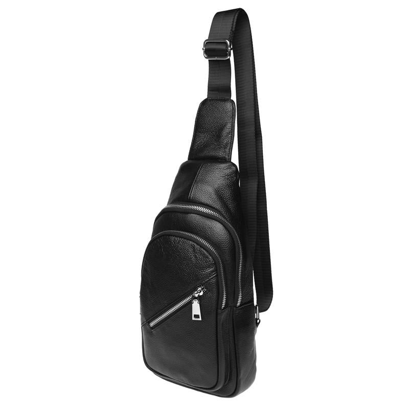 Рюкзак чоловічий шкіряний Borsa Leather k16603 Black - фото 4