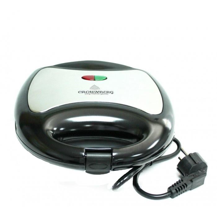 Бутербродница Crownberg CB-1068 750 Вт Черная (AASMV45)