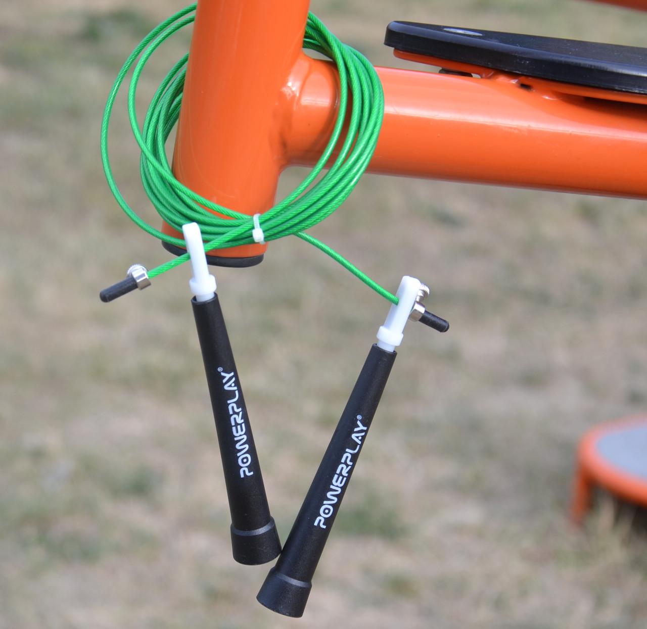 Скакалка швидкісна PowerPlay 4202 Ultra Speed Rope 2,9 м Зелений (A-012408) - фото 7