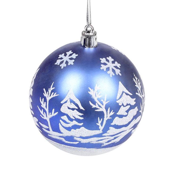 Шар новогодний BonaDi D 8 см Синий (898-193)