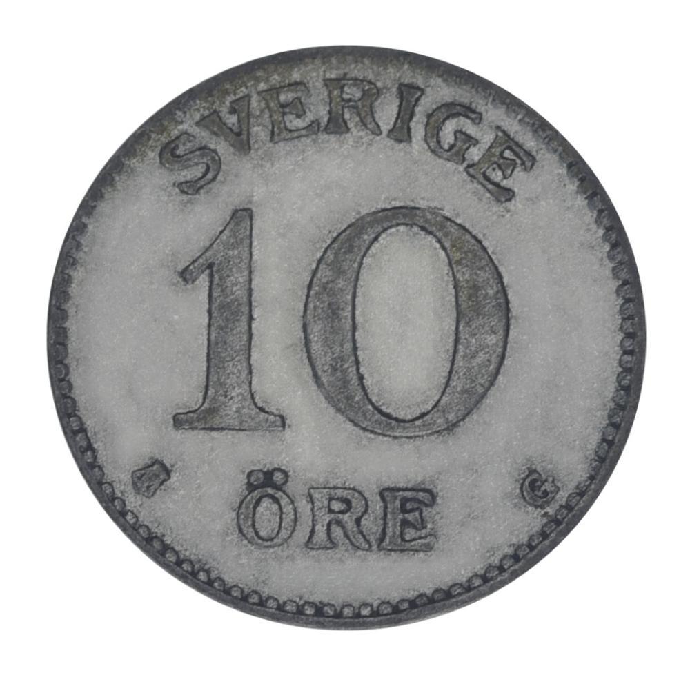 Коллекционная монета Швеция 10 эре 1931 серебро F-VF 1,45 г (М22696)