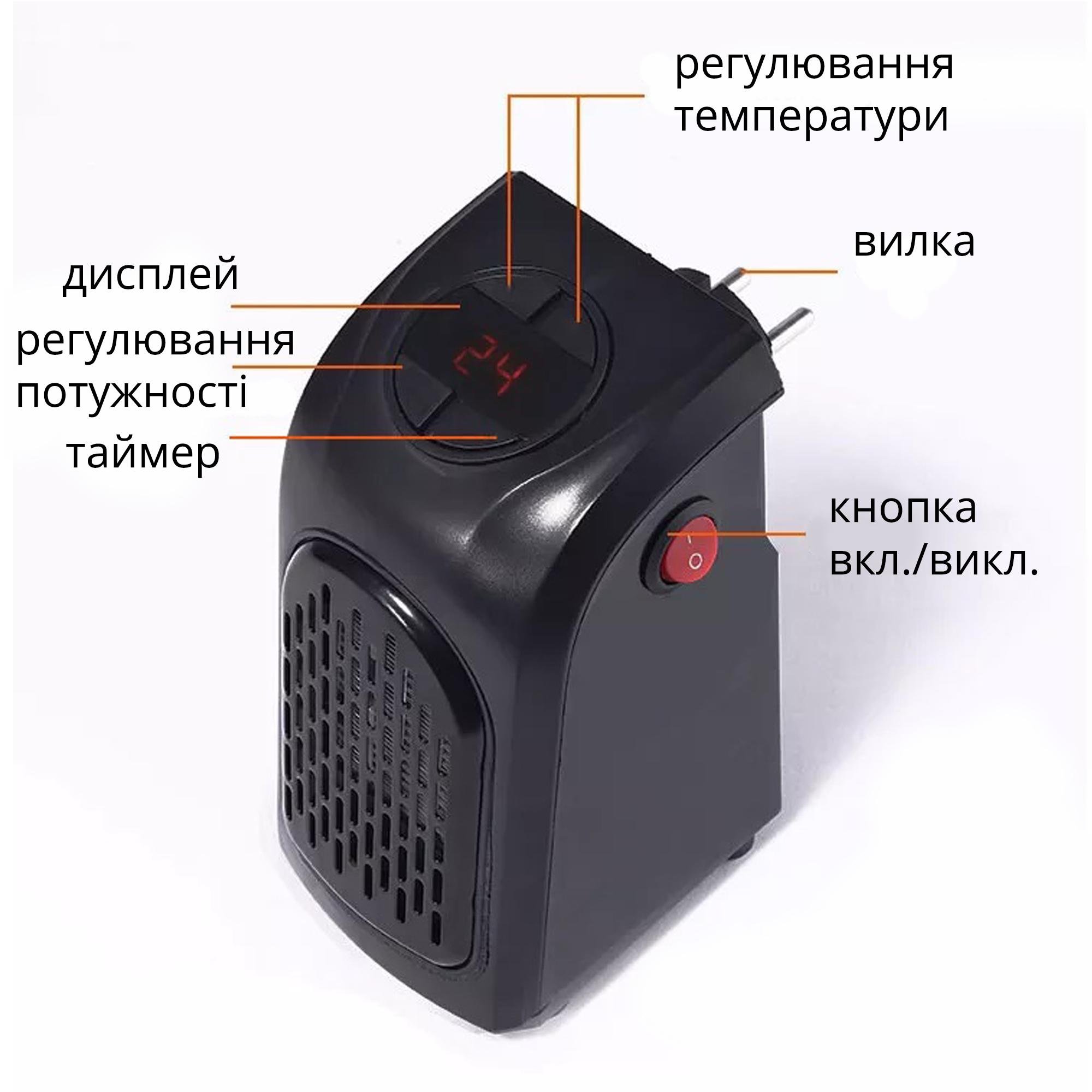 Обігрівач для приміщення Handy Heater Чорний - фото 6