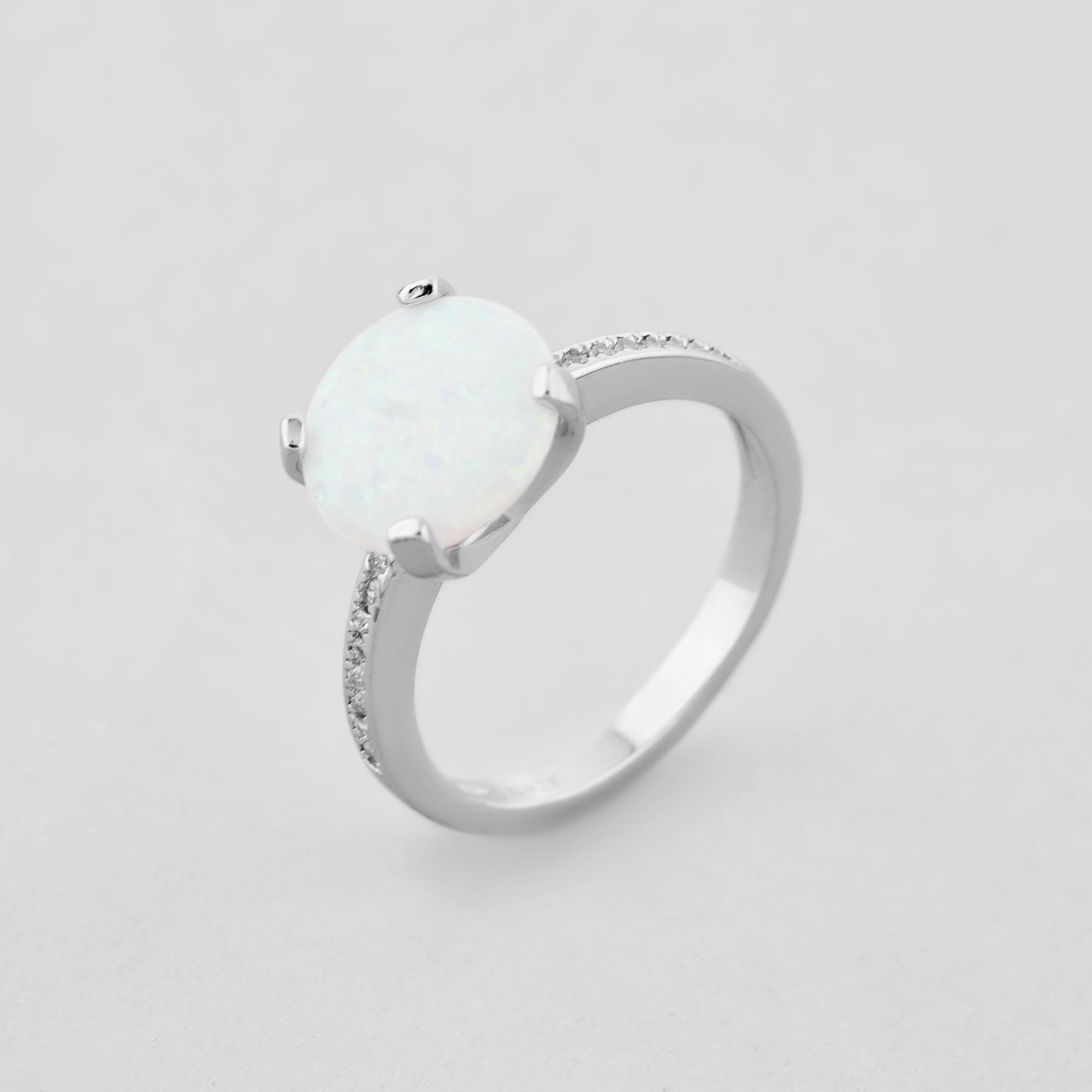 Серебряное кольцо Minimal Облако р. 18 (12704)