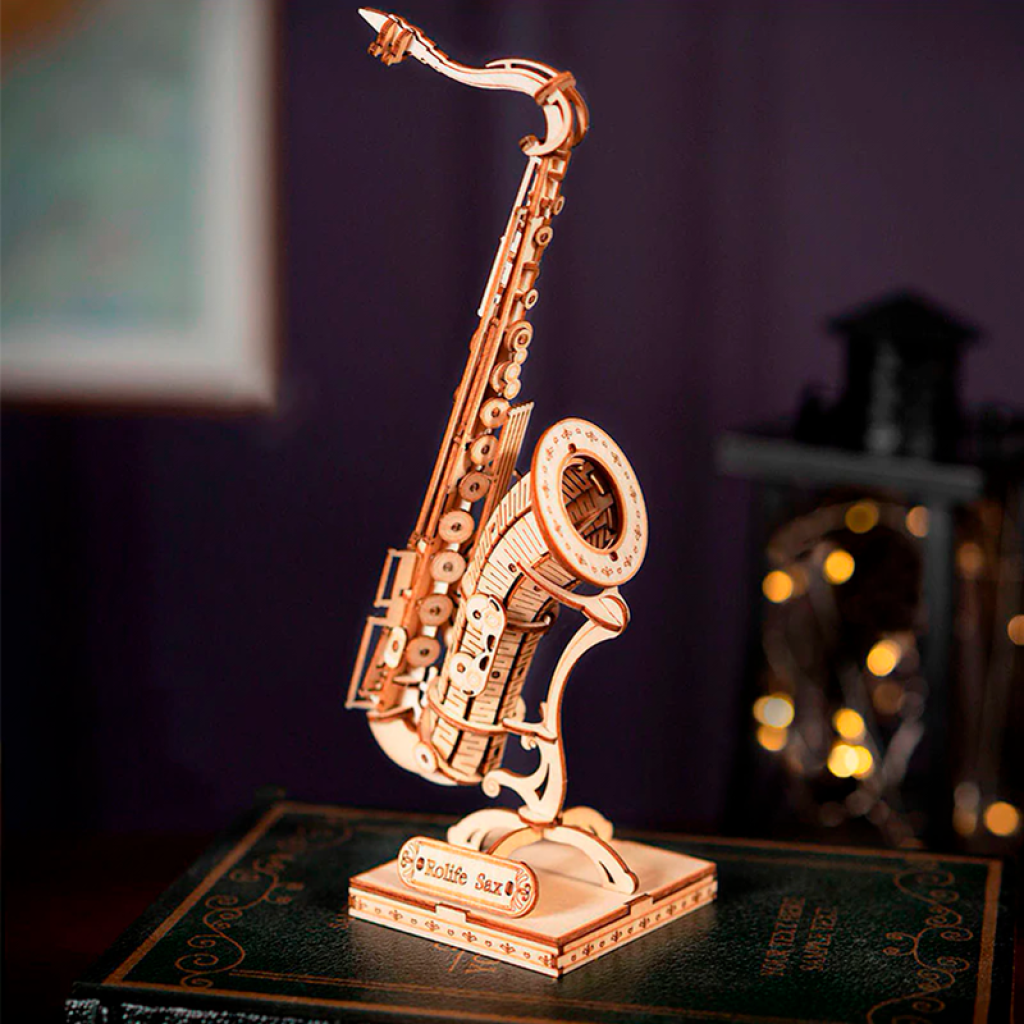 Конструктор деревянный 3D Robotime TG309 Саксофон (1378435) - фото 5