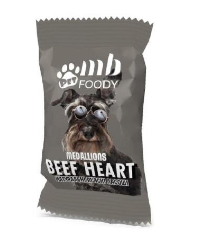 Лакомство для собак MB FOODY BEEF HEARD натуральная говядина 4 г