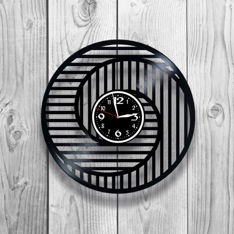 Годинник настінний Лофт-вінтаж 0106 з вінилової платівки