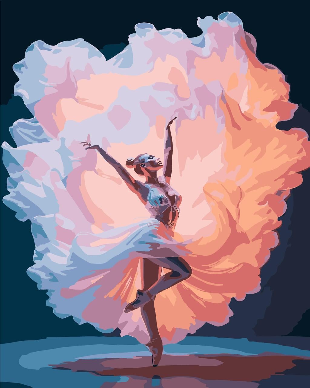 Картини за номерами Artissimo PN3200 Балерина полотно на підрамнику 40x50 см (2794357878)