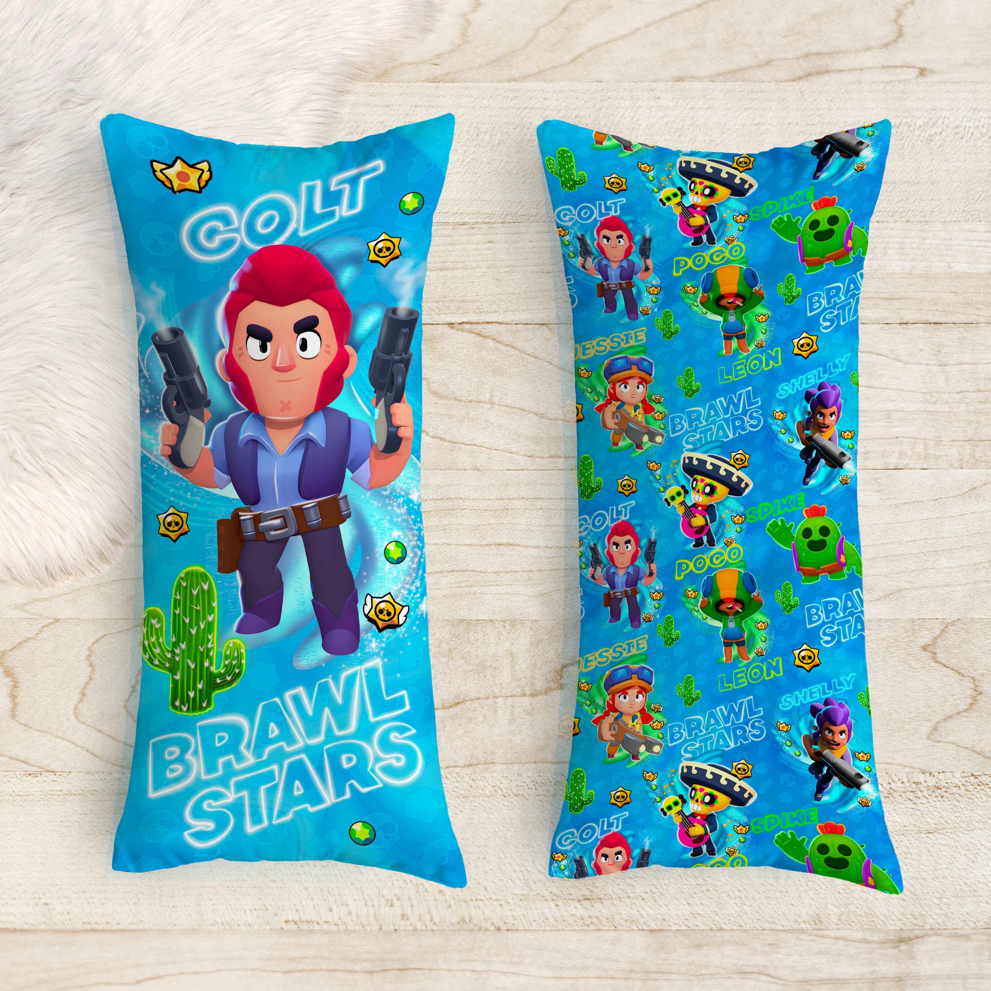 Подушка-обіймашка дакімакура дитяча Бравл Стар Кольт 40х100 см