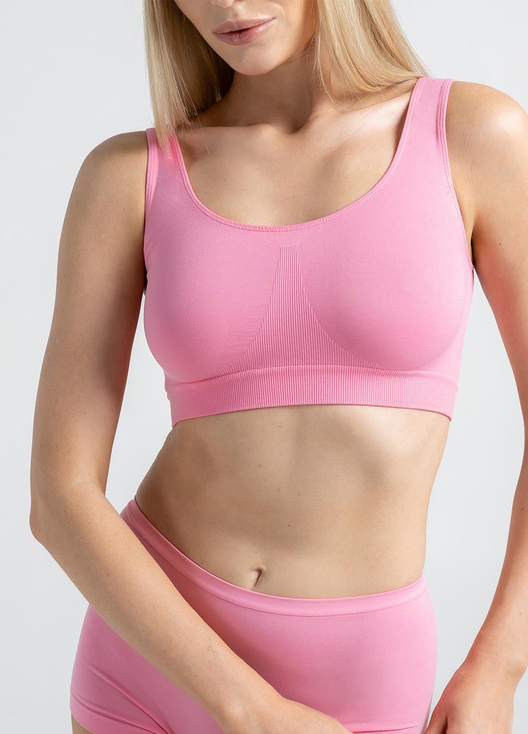 Топ безшовний Giulia TANK TOP на широких бретелях S/M Pink/Rosa Pink (36085853)
