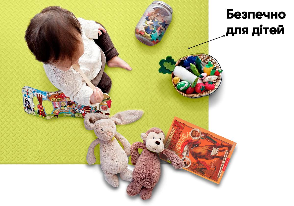 Татами мат EasyFit хвост ласточки 8 шт. 30х30х1 см Желтый (EF-1950-30-Y) - фото 7