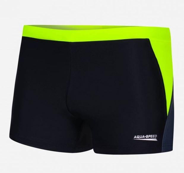 Плавки-боксери Aqua Speed DARIO M Чорний/Темно-сірий/флуоресцентний Жовтий (6936116102131)