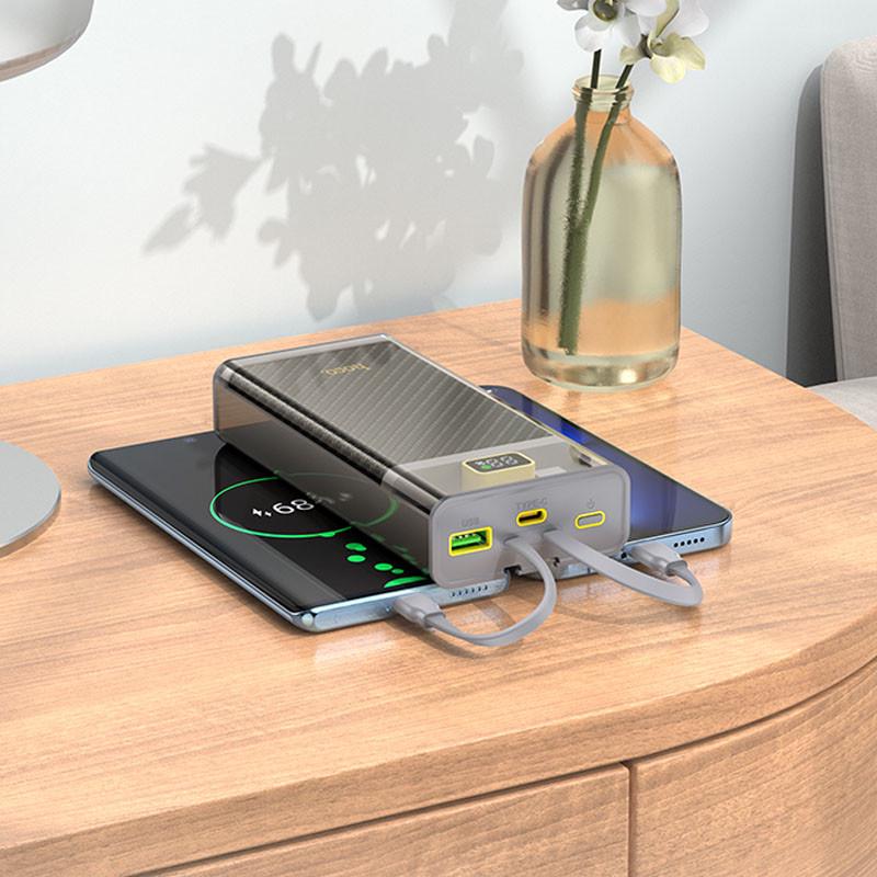 Повербанк Hoco J104A Discovery Edition 22,5W with cable 20000 mAh Gray (00000067635_1) - фото 8 Повербанк Hoco J104A Discovery Edition 22,5W with cable 20000 mAh Gray (00000067635_1) - фото 8