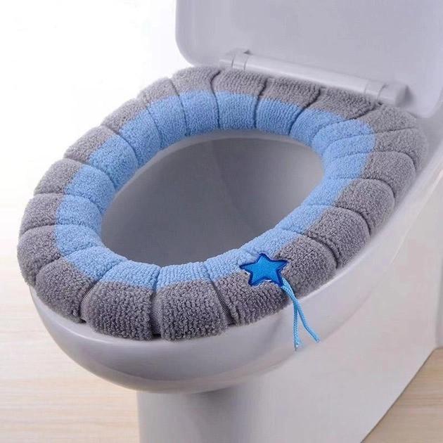 Чохол для сидіння унітаза м'який теплий із петелькою Toilet seat cover (AND-2-10) Чохол для сидіння унітаза м'який теплий із петелькою Toilet seat cover (AND-2-10)