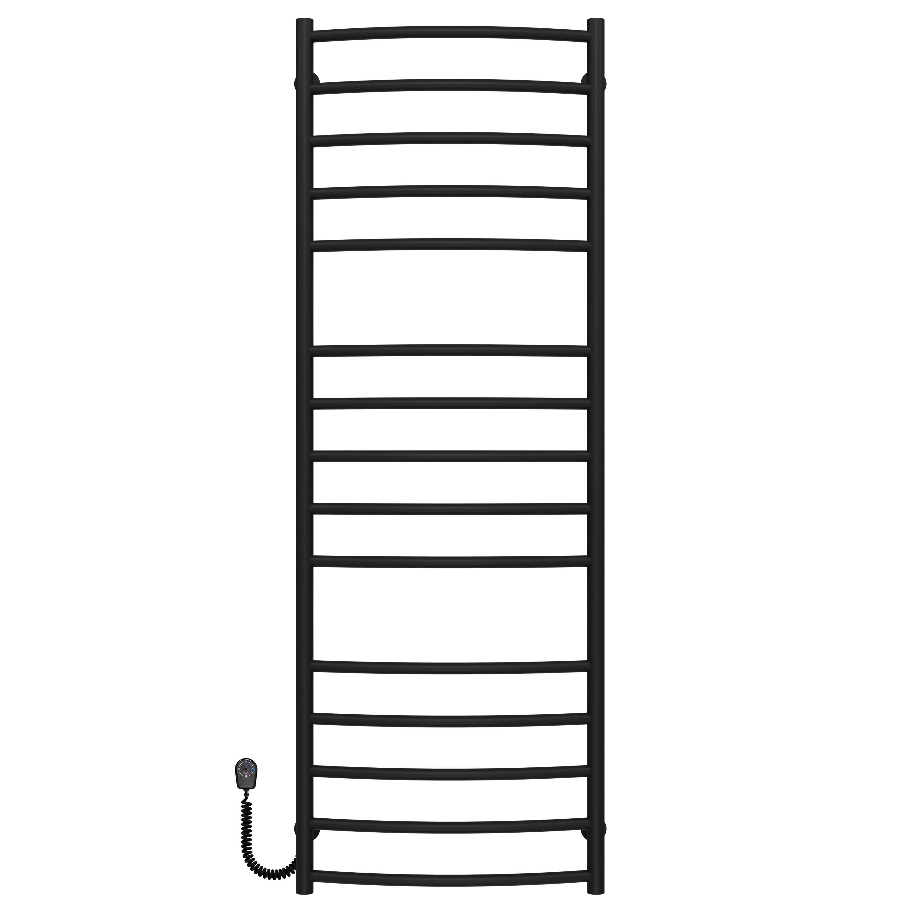 Полотенцесушитель электрический Deffi Классик Элит П15 EF16 левое подключение нержавеющая сталь 400х1500 мм Черный (C.KE.150.40.15.EBL5)