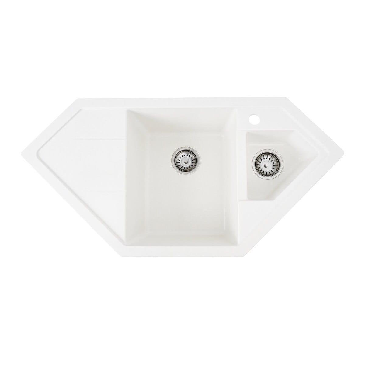 Мойка гранитная Valeso Pandora 990х500 врезная прямоугольная Белоснежный матовый (PLTM-SP000047511)