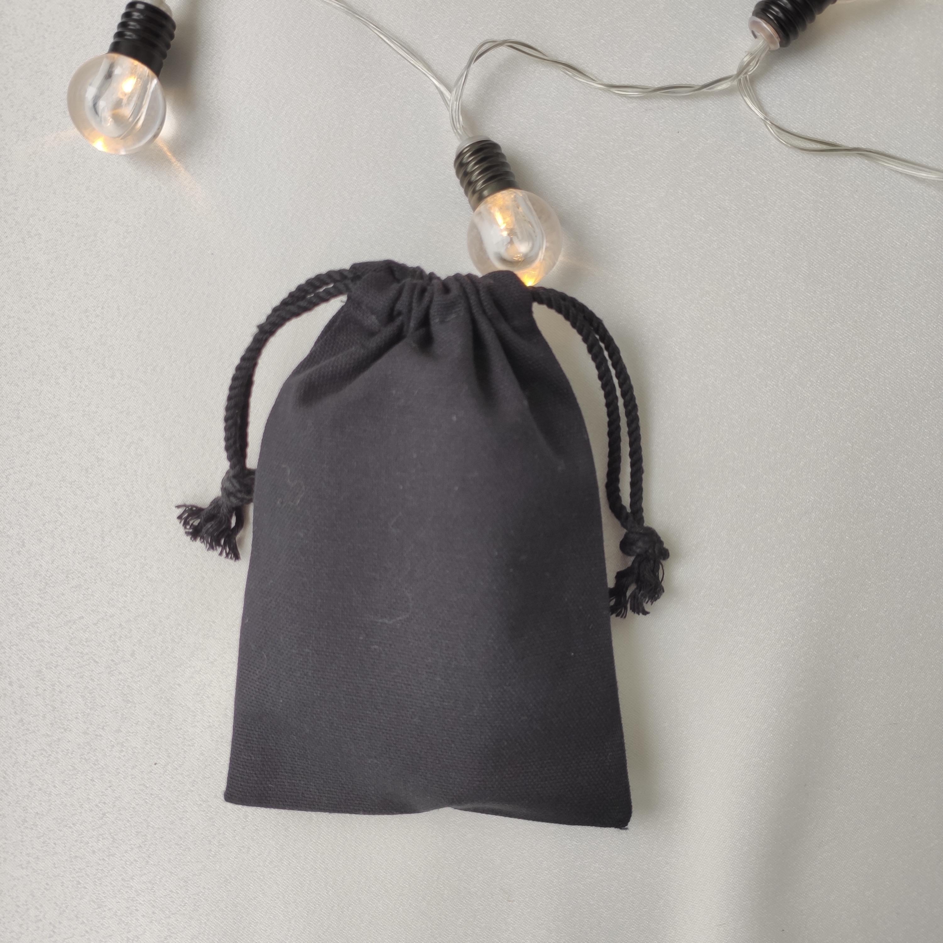 Мішок з щільної бавовни 15х10 см Чорний (29191044) - фото 2