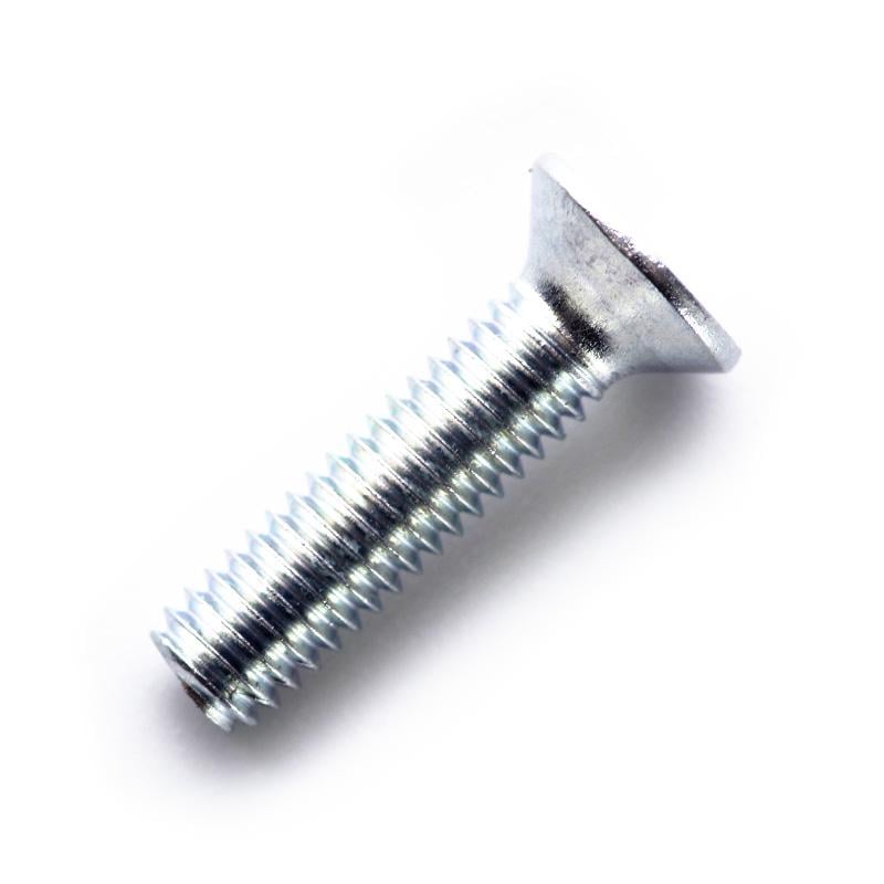 Гвинт метричний Apro з потайною головкою М6x30 DIN 965 клас міцності 4,8 цинк білий 50 шт. (5M16030-2)