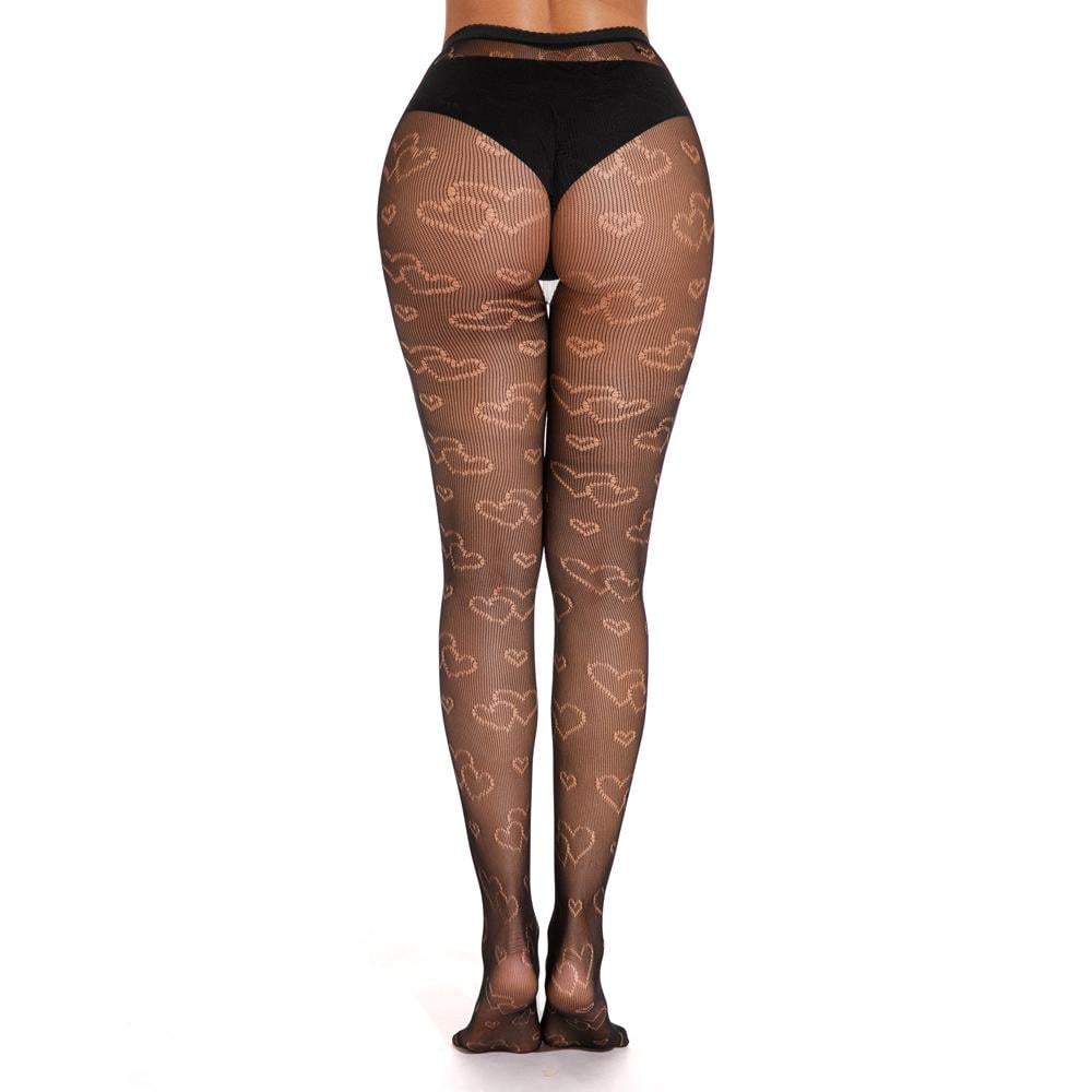 Колготки в сетку сердечки One Size Черный (К6107) - фото 3 Колготки в сетку сердечки One Size Черный (К6107) - фото 3