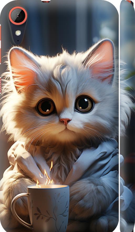 Чехол на HTC Desire 830 White cat (5646m-785-42517)