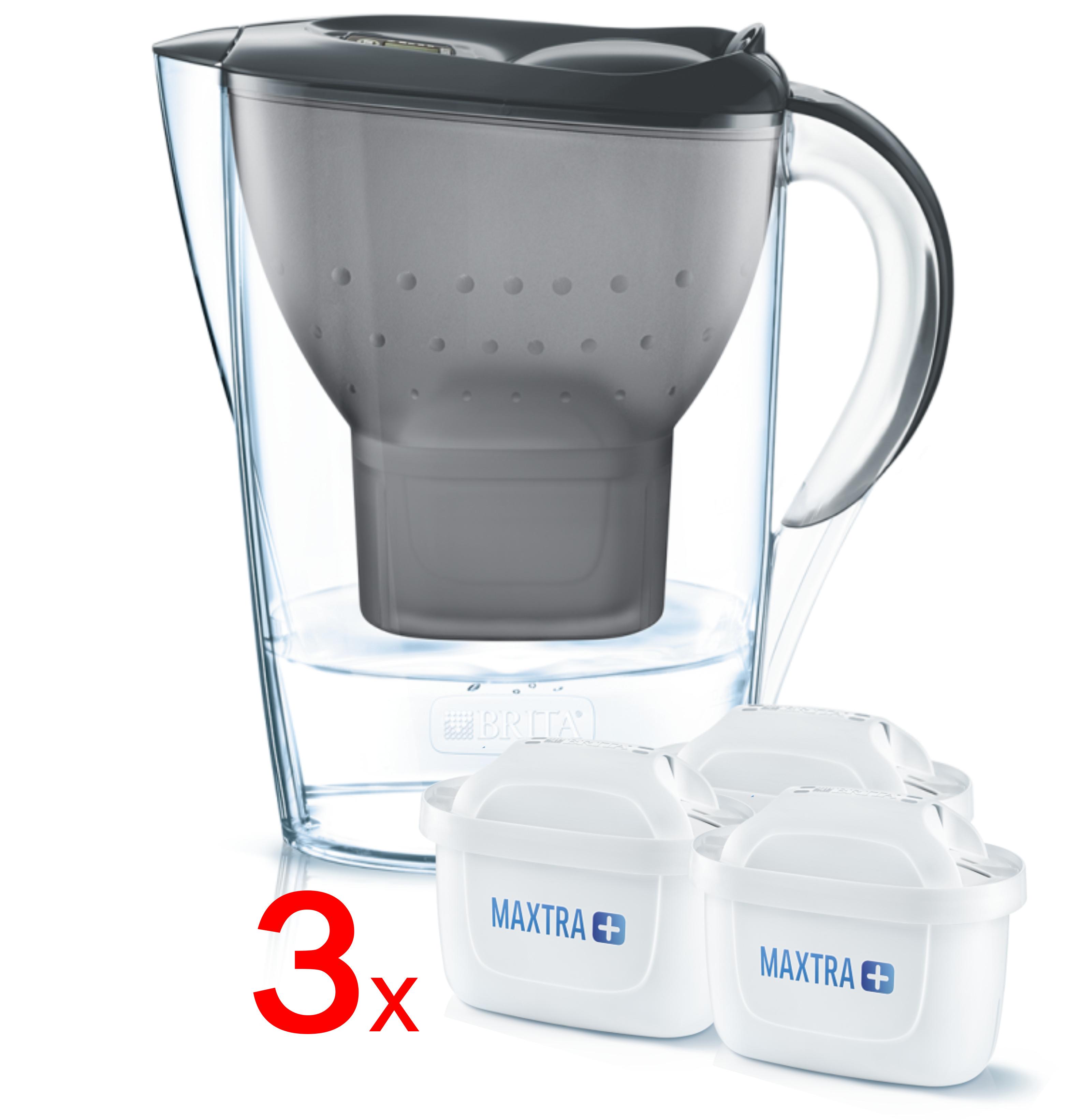 Фильтр кувшин Brita Marella XL Memo MX+ + 3 картриджа Черный - фото 2