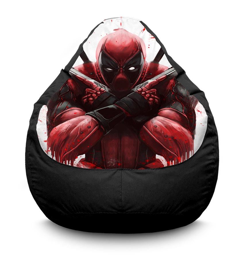 Кресло-мешок iPuff Deadpool with a gun Marvel оксфорд XXL 90х125 см Черный (113919-1)