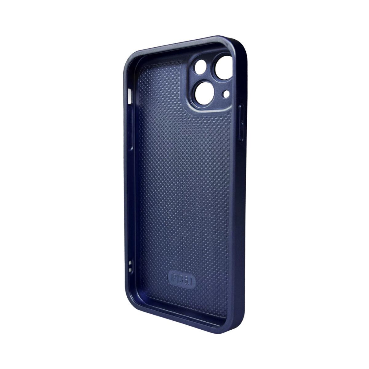 Протиударний чохол для Apple iPhone 12 AG Glass Matt Frame Color / Navy Blue - фото 2