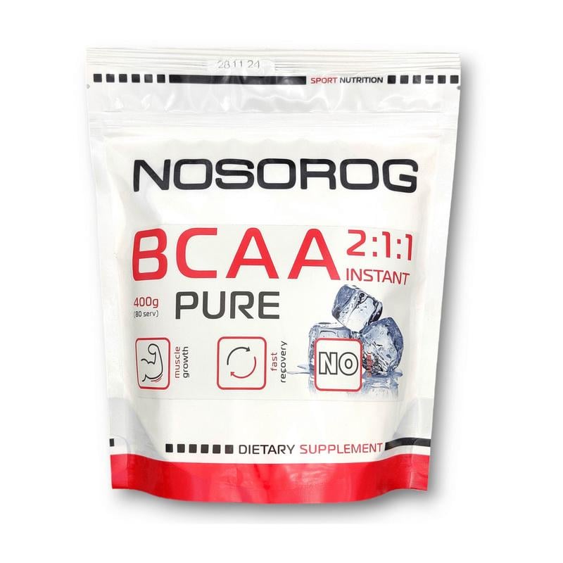 Амінокислоти Nosorog BCAA 2:1:1 400 г Без смаку
