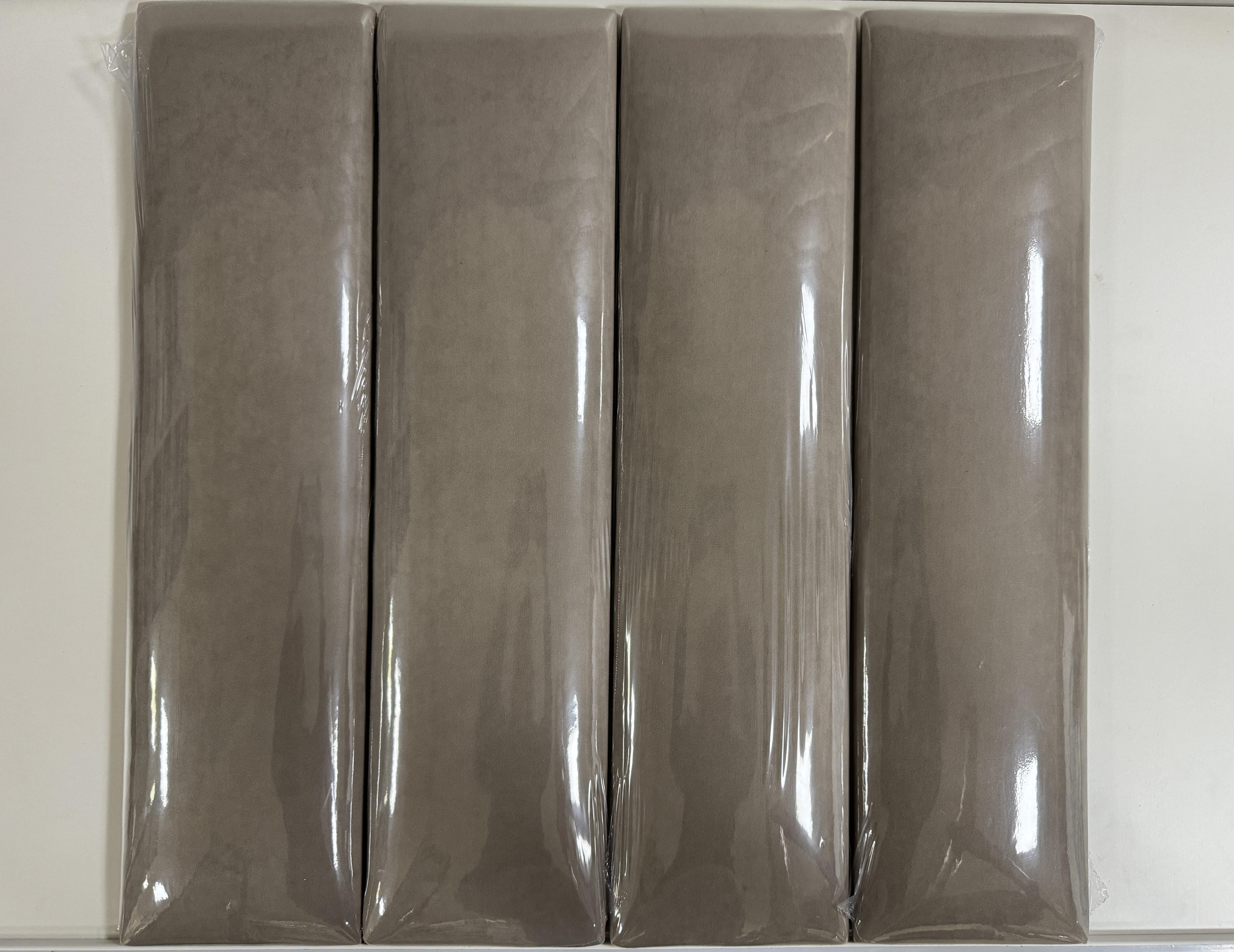 Стеновая панель самоклеящаяся мягкая Soft Pan велюр 15x60х3,7 см матовый Лате (156007)