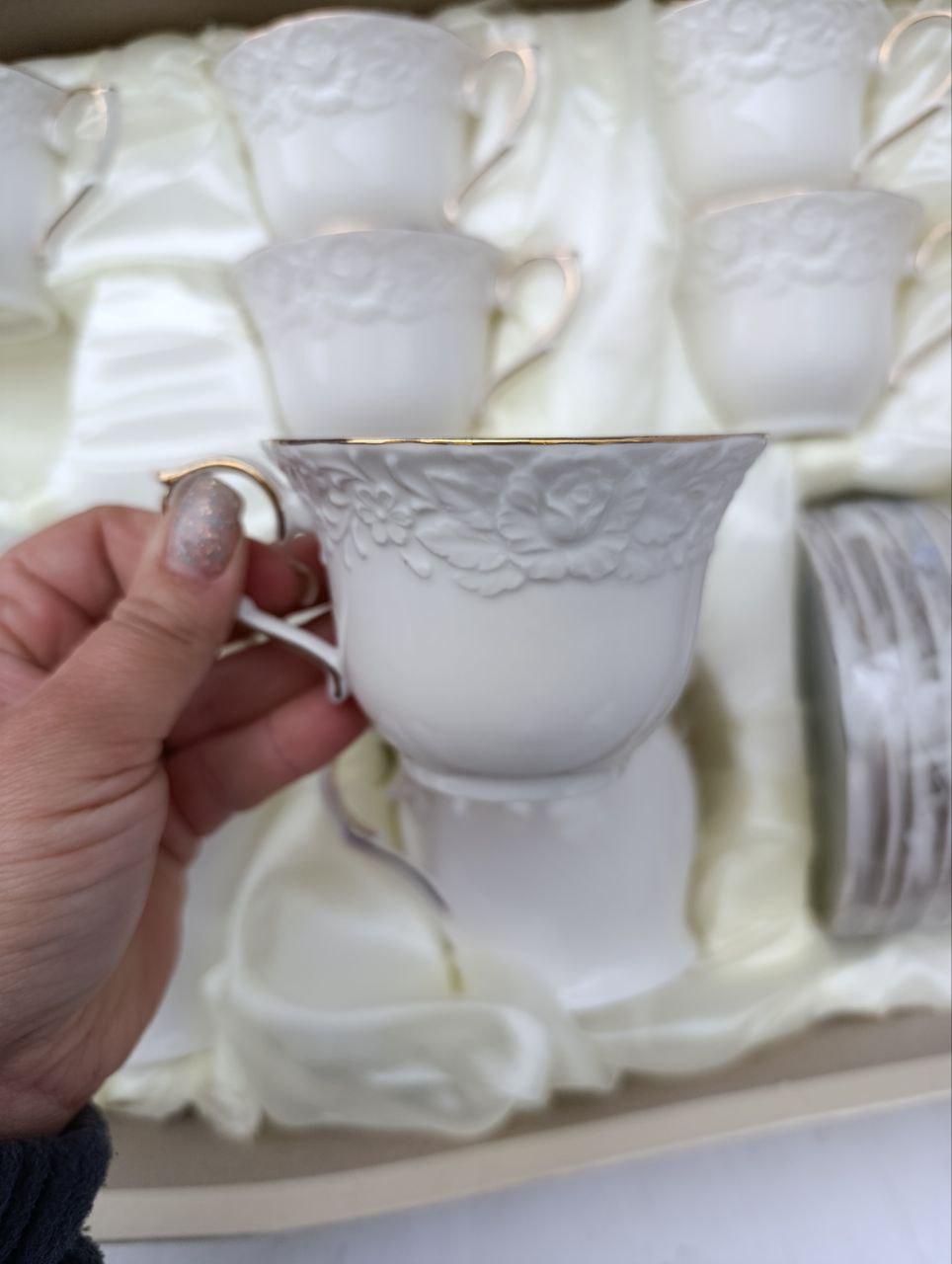 Сервіз чайний SNT Біла ніч порцеляна 220 мл 14 предметів (1777) - фото 5