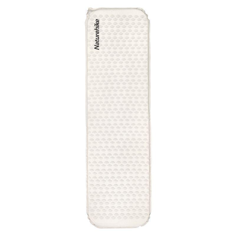 Матрац туристичний надувний одномісний Naturehike CNK2300DZ013 прямокутний 185x55x3,5 см Світло-сірий