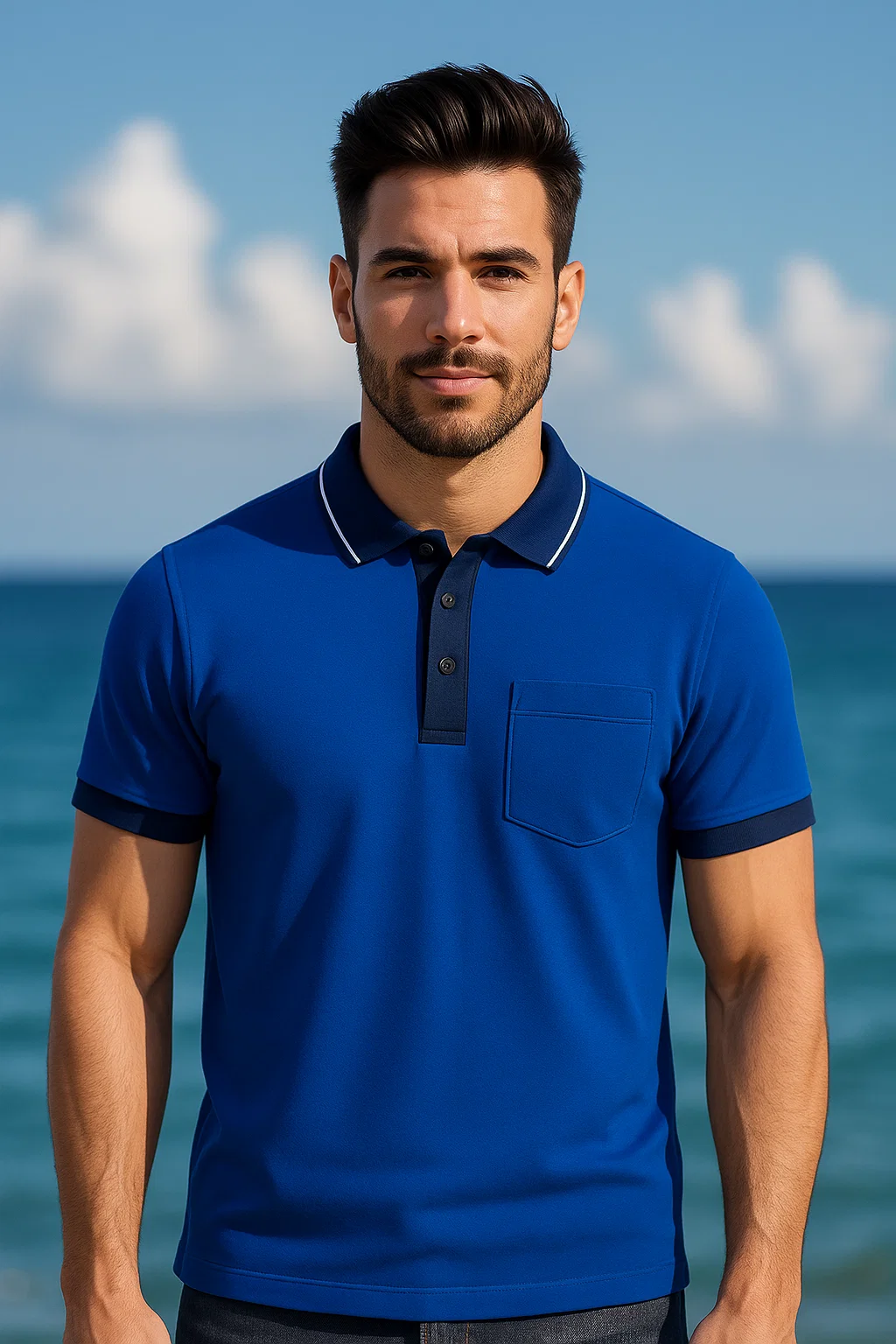 Поло мужскoe Livergy M Синий (PL0046M075)