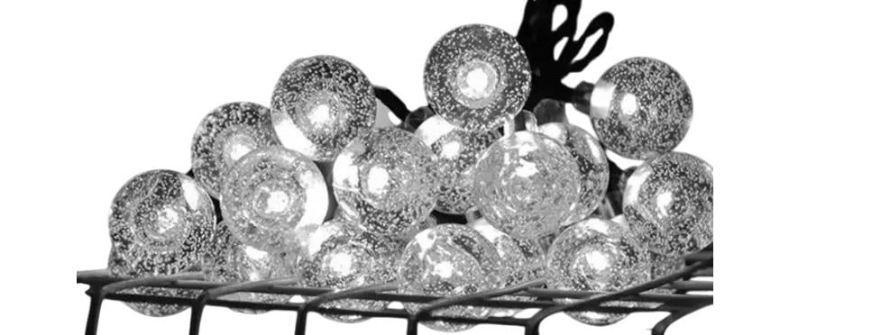 Гирлянда уличная Шарики AND SF-60 от сети холодный белый для любого времени года 20 шт. 5 м Черный (541162U)