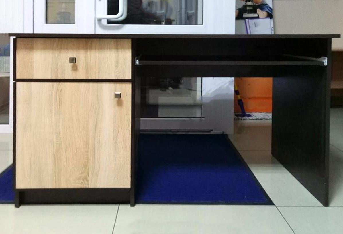 Письмовий стіл Мебель-Сервіс 120 Fantasy 120,3х59,8х77,4 см Венге темний/Дуб самоа (28128274) - фото 3